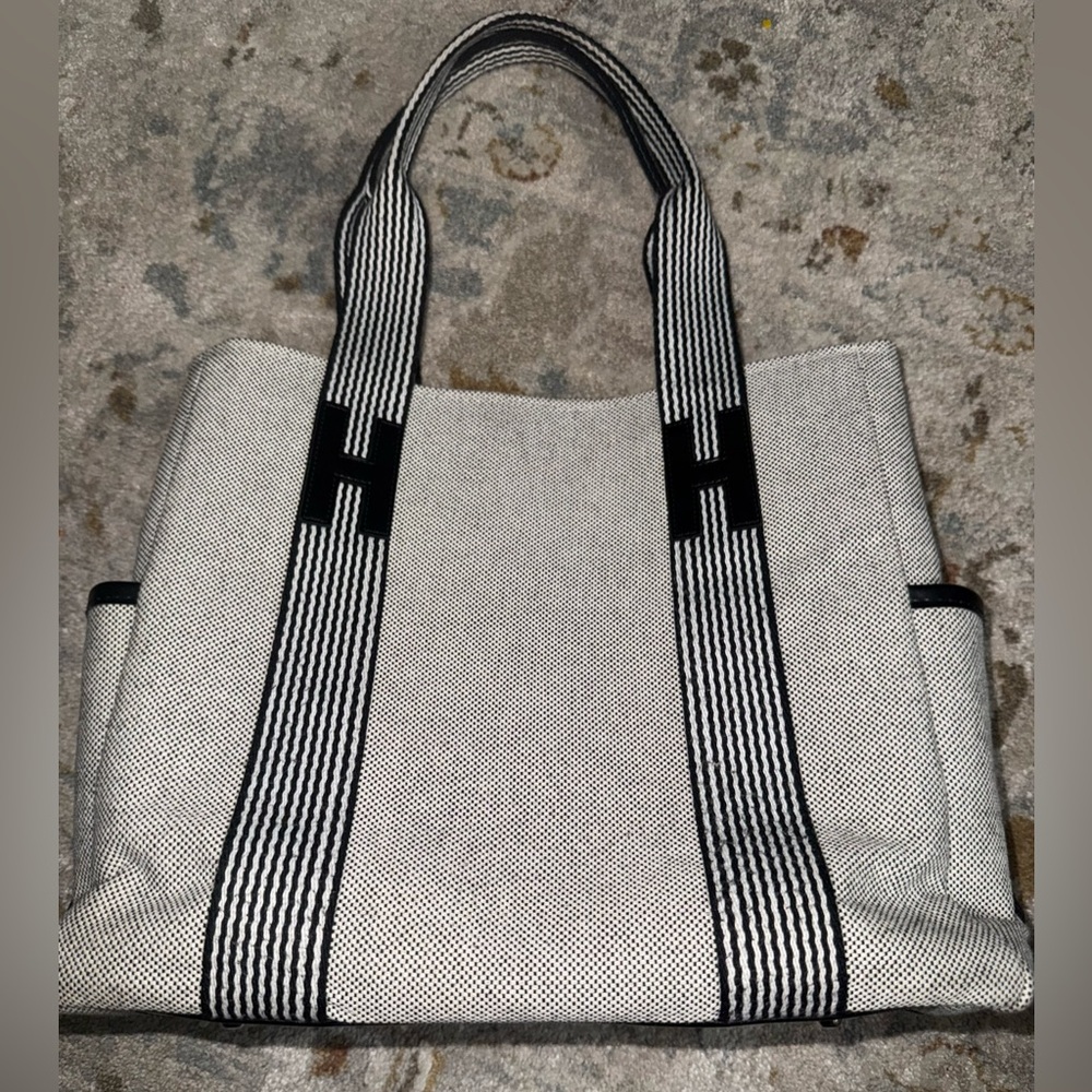 Canvas Black and White Tote Bag